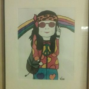 My art work...Rainbow Hippie  Girl